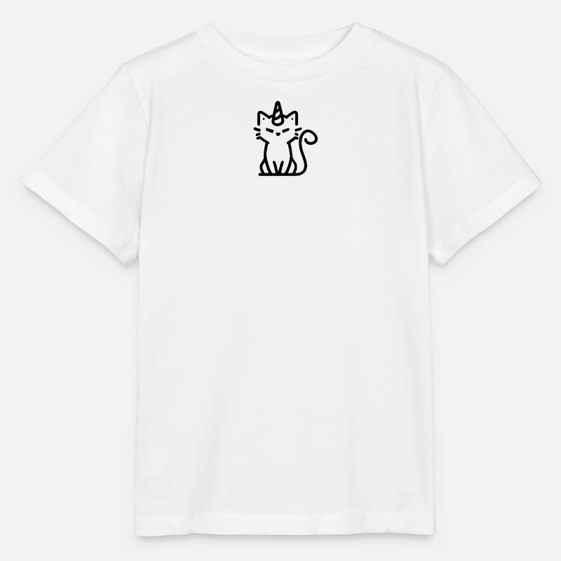 Einhorn-Katze - Stanley/Stella Kinder T-Shirt MINI CREATOR  - Weiß