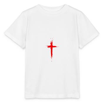 Kreuz Christentum Religion Jesus Christus Rot - Stanley/Stella MINI CREATOR Kids’ T-Shirt - white - Front - Maike (125cm)