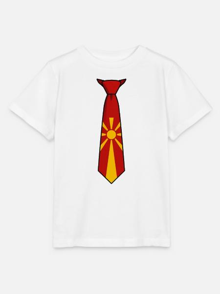 Macedonia Tie – Flaggendesign - Stanley/Stella Kinder T-Shirt MINI CREATOR - Weiß