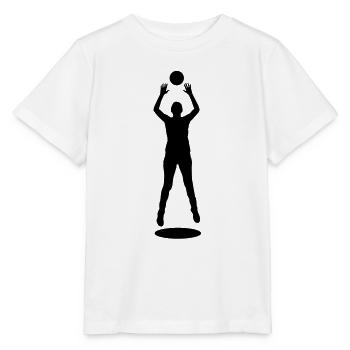 Volleyball Setter Silhouette - Stanley/Stella MINI CREATOR Kids’ T-Shirt - white - Front - Maike (125cm)