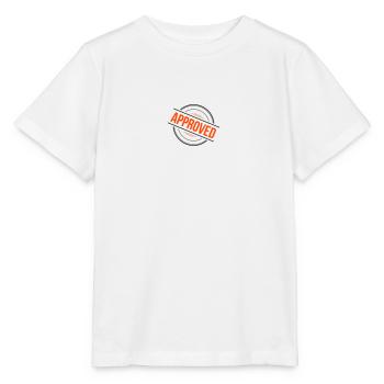 Approved Stempel – 2 Farben - Stanley/Stella Kinder T-Shirt MINI CREATOR  - Weiß - Vorne - Maike (125cm)