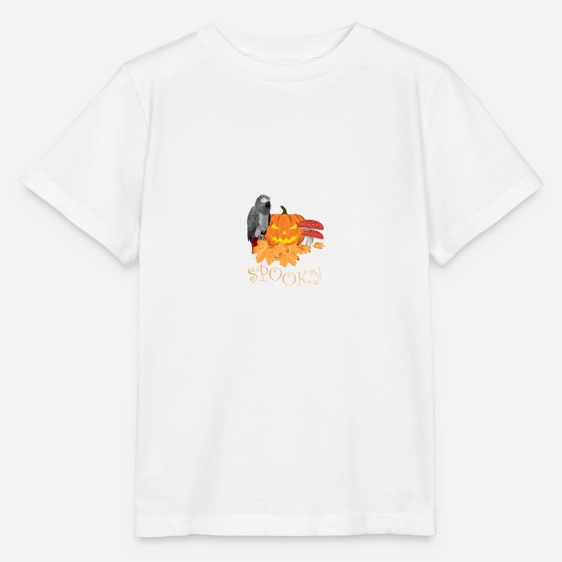Graupapagei Vogel Vogelbeobachter Halloween Spooky - Stanley/Stella Kinder T-Shirt MINI CREATOR  - Weiß