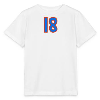 18. 18 ANS. 18e ANNIVERSAIRE. ANNIVERSAIRE 18 ANS. - T-shirt bio MINI CREATOR Stanley/Stella Enfant - blanc - Devant - Maike (125cm)