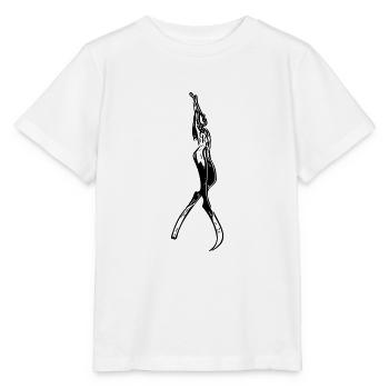 Sportliche Taucherin im Apnoe Modus - Stanley/Stella Kinder T-Shirt MINI CREATOR  - Weiß - Vorne - Maike (125cm)