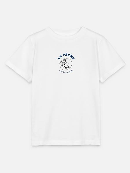 Angeln ist Leben, Humor, Fischer Geschenk - Stanley/Stella Kinder T-Shirt MINI CREATOR - Weiß