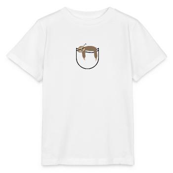 Pocket Sloth - Stanley/Stella Kinder T-Shirt MINI CREATOR  - Weiß - Vorne - Maike (125cm)