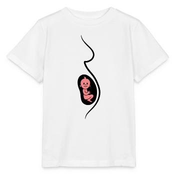 Pregnant Baby - Stanley/Stella MINI CREATOR Kids’ T-Shirt - white - Front - Maike (125cm)
