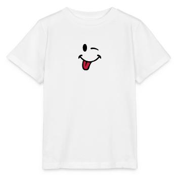 Smiley pulls the tongue 7012 - Stanley/Stella MINI CREATOR Kids’ T-Shirt - white - Front - Maike (125cm)