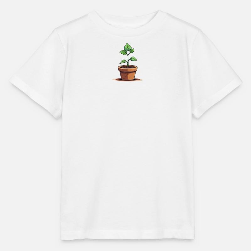 Plante sucrée en pot - T-shirt bio MINI CREATOR Stanley/Stella Enfant - blanc