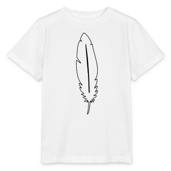 Feder Leichtigkeit Symbol - Stanley/Stella Kinder T-Shirt MINI CREATOR  - Weiß - Vorne - Maike (125cm)