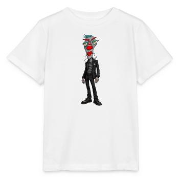 Abstrakte Maskenheld im Punklook - Stanley/Stella Kinder T-Shirt MINI CREATOR  - Weiß - Vorne - Maike (125cm)