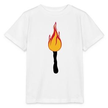 torche nuit promenade lumière feu vif flamme heis - T-shirt bio MINI CREATOR Stanley/Stella Enfant - blanc - Devant - Maike (125cm)