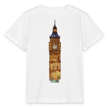 Londres Angleterre Big Ben - T-shirt bio MINI CREATOR Stanley/Stella Enfant - blanc - Devant - Maike (125cm)