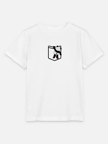 Hemdtasche Panda Pocket Panda - Stanley/Stella Kinder T-Shirt MINI CREATOR  - Weiß