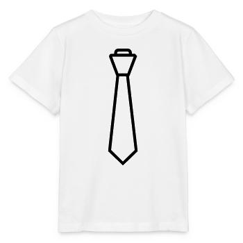 Cravate - T-shirt bio MINI CREATOR Stanley/Stella Enfant - blanc - Devant - Maike (125cm)