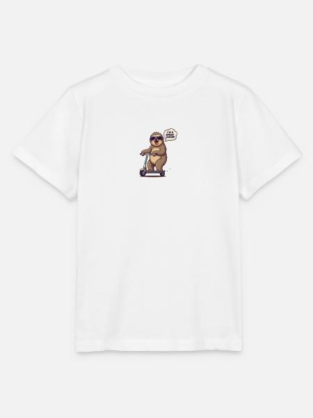 FAULTIER SCOOTER SPEED DEMON - Stanley/Stella Kinder T-Shirt MINI CREATOR - Weiß