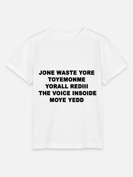 jone waste your time - Stanley/Stella Kinder T-Shirt MINI CREATOR - Weiß