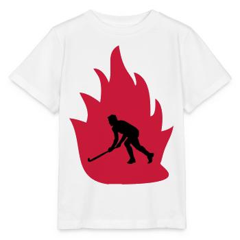 Unihockey Feuer - Stanley/Stella Kinder T-Shirt MINI CREATOR  - Weiß - Vorne - Maike (125cm)