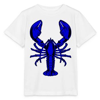 Blauer Hummer - Stanley/Stella Kinder T-Shirt MINI CREATOR  - Weiß - Vorne - Maike (125cm)
