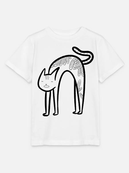 Lustige Katze - Stanley/Stella Kinder T-Shirt MINI CREATOR  - Weiß