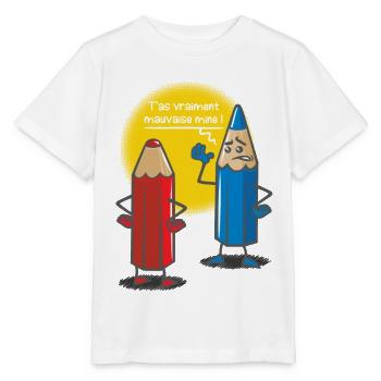 Mauvaise mine - T-shirt bio MINI CREATOR Stanley/Stella Enfant - blanc - Devant - Maike (125cm)