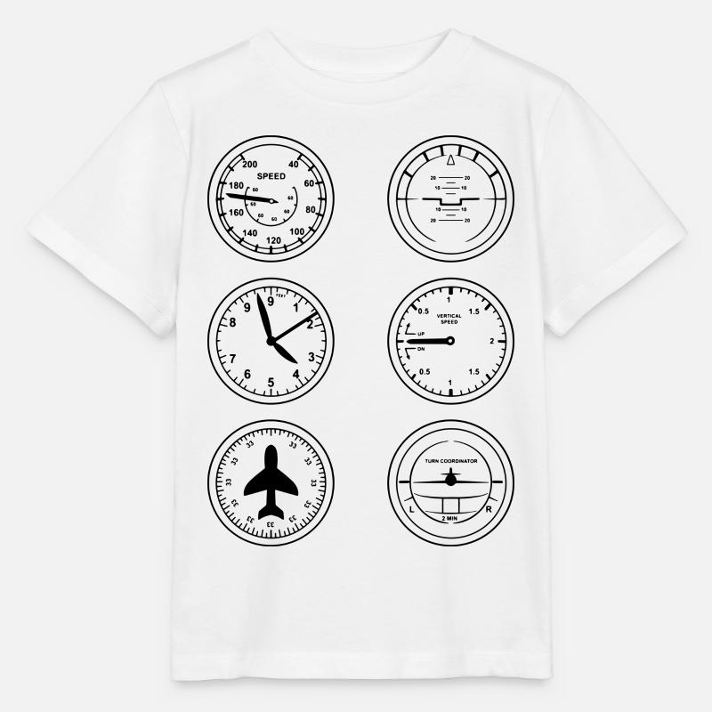Instruments de vol - T-shirt bio MINI CREATOR Stanley/Stella Enfant - blanc