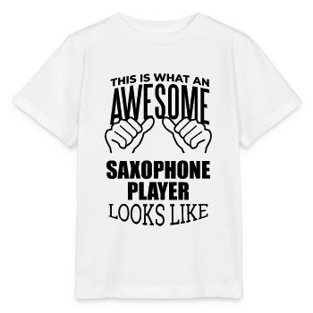 Saxophone Saxophone Saxophone - Stanley/Stella MINI CREATOR Kids’ T-Shirt - white - Front - Maike (125cm)