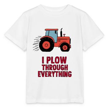 I Plow Through Everything - Stanley/Stella Kinder T-Shirt MINI CREATOR  - Weiß - Vorne - Maike (125cm)