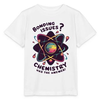 Problèmes de liaison ? La chimie a la réponse - T-shirt bio MINI CREATOR Stanley/Stella Enfant - blanc - Devant - Maike (125cm)