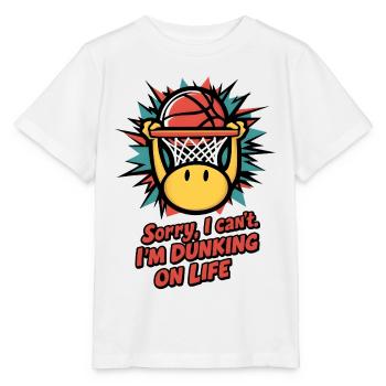 Dunking on Life - Stanley/Stella MINI CREATOR Kids’ T-Shirt - white - Front - Maike (125cm)