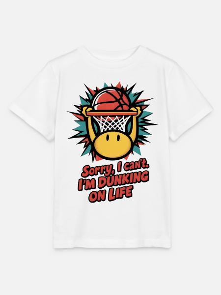 Dunking on Life - Stanley/Stella Kinder T-Shirt MINI CREATOR  - Weiß