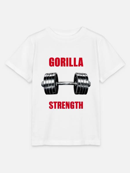 Gorilla Strength - Stanley/Stella Kinder T-Shirt MINI CREATOR - Weiß