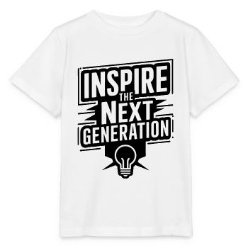 Inspirer la prochaine génération - T-shirt bio MINI CREATOR Stanley/Stella Enfant - blanc - Devant - Maike (125cm)