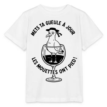 breizh Update your mouth seagulls on foot - Stanley/Stella MINI CREATOR Kids’ T-Shirt - white - Front - Maike (125cm)