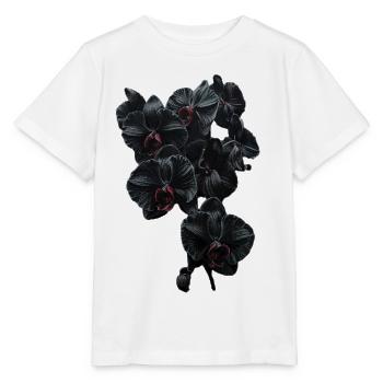 Dunkle Orchideenpracht im Gothicstil - Stanley/Stella Kinder T-Shirt MINI CREATOR  - Weiß - Vorne - Maike (125cm)