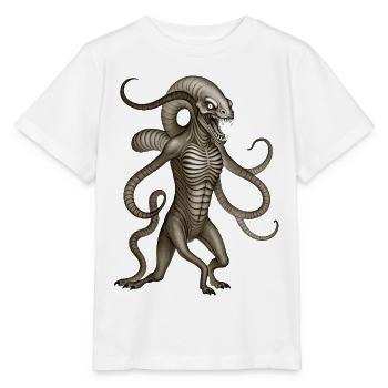 BUG #7 - dark hell - T-shirt bio MINI CREATOR Stanley/Stella Enfant - blanc - Devant - Maike (125cm)