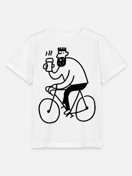 Hipster Biker - Stanley/Stella Kinder T-Shirt MINI CREATOR - Weiß