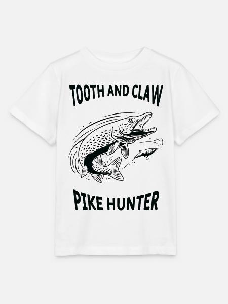 Hechtenfischen Hechtenjäger - Stanley/Stella Kinder T-Shirt MINI CREATOR - Weiß