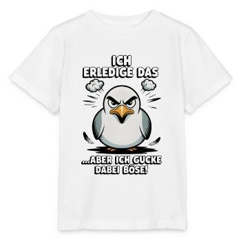Möwe Seevogel Nen scheiss muss ich - Stanley/Stella Kinder T-Shirt MINI CREATOR  - Weiß - Vorne - Maike (125cm)