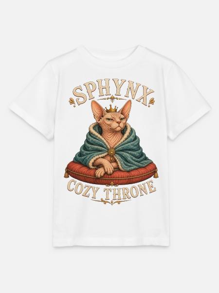 SPHYNX COZY THRONE Katze - Stanley/Stella Kinder T-Shirt MINI CREATOR  - Weiß
