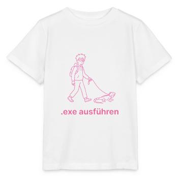 EXE Ausführen pink - Stanley/Stella Kinder T-Shirt MINI CREATOR  - Weiß - Vorne - Maike (125cm)