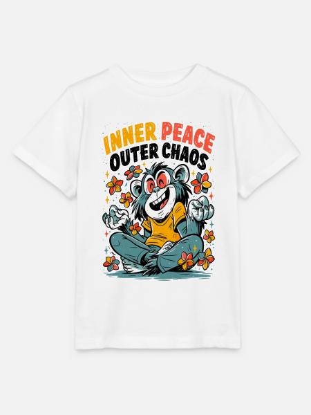 Innerer Frieden Äußeres Chaos - Stanley/Stella Kinder T-Shirt MINI CREATOR - Weiß