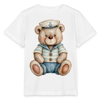 Bear en tant que marin - T-shirt bio MINI CREATOR Stanley/Stella Enfant - blanc - Devant - Maike (125cm)
