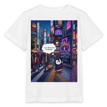 Beak in Japan -  Penguin Tokyo Band Humor Design - Stanley/Stella Kinder T-Shirt MINI CREATOR  - Weiß - Vorne - Maike (125cm)