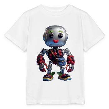 BERRY BOT - Robot Wildberry femelle mignonne - T-shirt bio MINI CREATOR Stanley/Stella Enfant - blanc - Devant - Maike (125cm)
