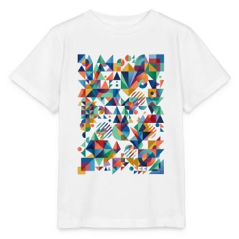 Mosaïque de couleurs abstraites - T-shirt bio MINI CREATOR Stanley/Stella Enfant - blanc - Devant - Maike (125cm)