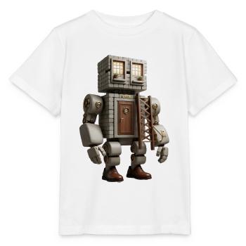 Brickhouse Bot avec porte et échelle - T-shirt bio MINI CREATOR Stanley/Stella Enfant - blanc - Devant - Maike (125cm)