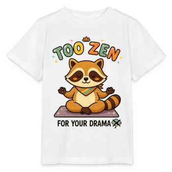 À Zen pour ton raton laveur dramatique - T-shirt bio MINI CREATOR Stanley/Stella Enfant - blanc - Devant - Maike (125cm)