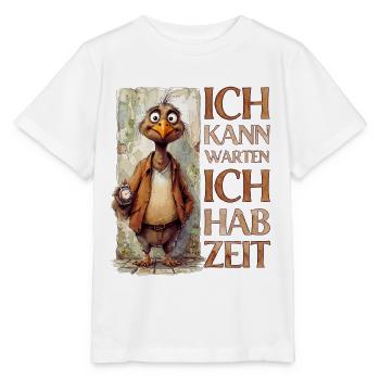 Alter Geier: Ich kann warten, ich hab Zeit! - Stanley/Stella Kinder T-Shirt MINI CREATOR  - Weiß - Vorne - Maike (125cm)