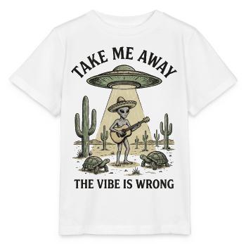 Alien Guitarist Under Desert UFO - Stanley/Stella MINI CREATOR Kids’ T-Shirt - white - Front - Maike (125cm)
